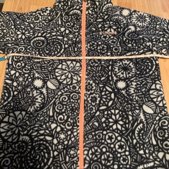 Girls Printed Columbia Zip Up Jacket Size Large - Picture 12 of 13